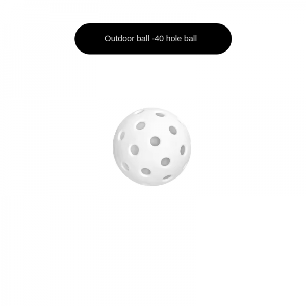 Injection-Molded Pickleballs for Outdoor Sports – 26 or 40 Holes, Durable, High-Elasticity, OEM