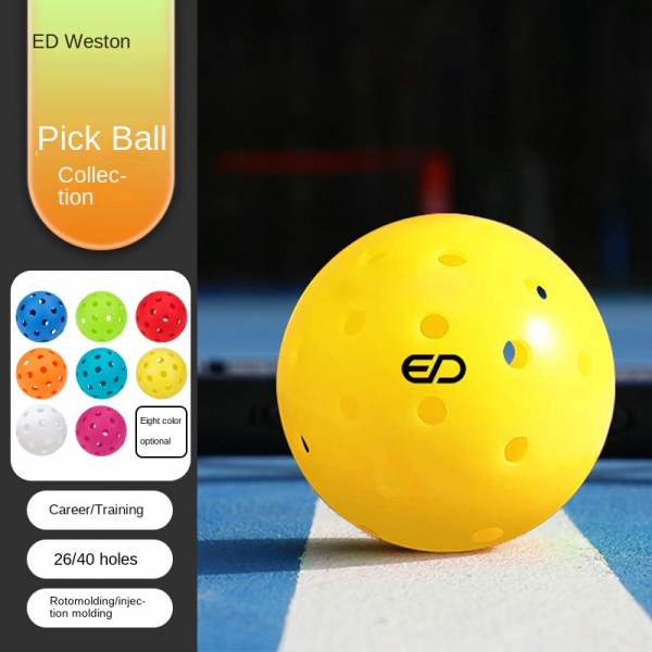 Rolled/Injection-Molded Pickleballs – 40/26 Holes, Customizable, for Outdoor Use, Competitive-Grade, Outdoor Spin Performance, Durable