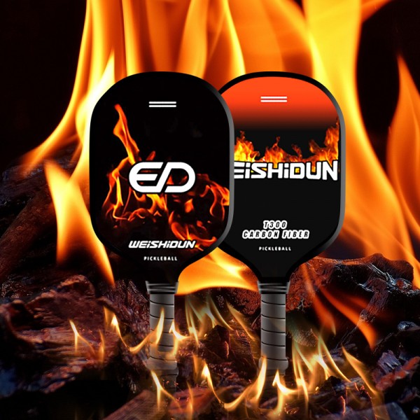 Wholesale Ice-Fire Themed T300 Carbon Fiber Pickleball Paddles for Outdoor Sports – Suitable for Beginners