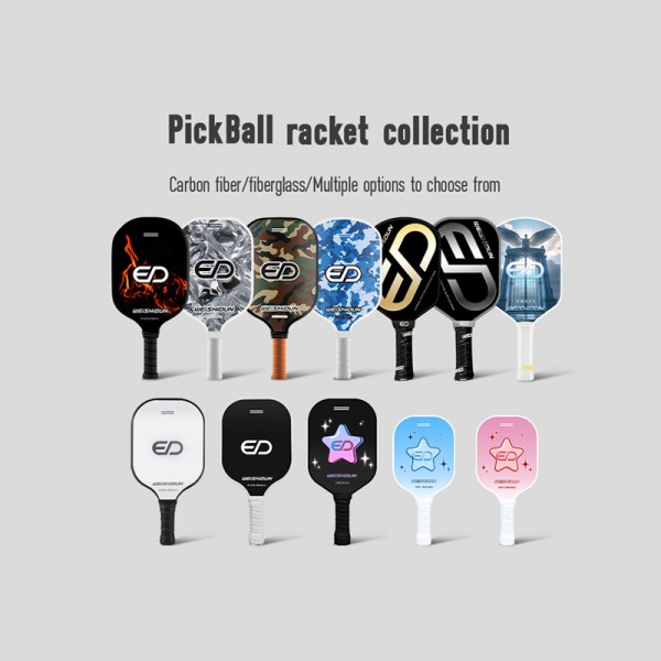 Ice-Fire Themed T300 Carbon Fiber Pickleball Paddle for Outdoor Sports (with Carry Bag), Suitable for Beginners