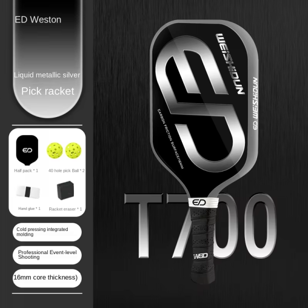 Ice-Fire Themed T300 Carbon Fiber Pickleball Paddle for Outdoor Sports (with Carry Bag), Suitable for Beginners