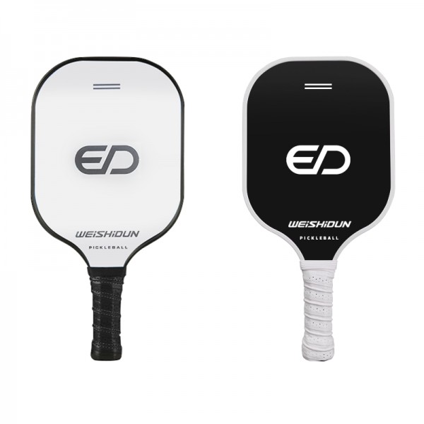 Black-and-White Fiberglass Outdoor Sports Pickleball Paddle (Carbon Fiber Paddle) – Suitable for Beginners
