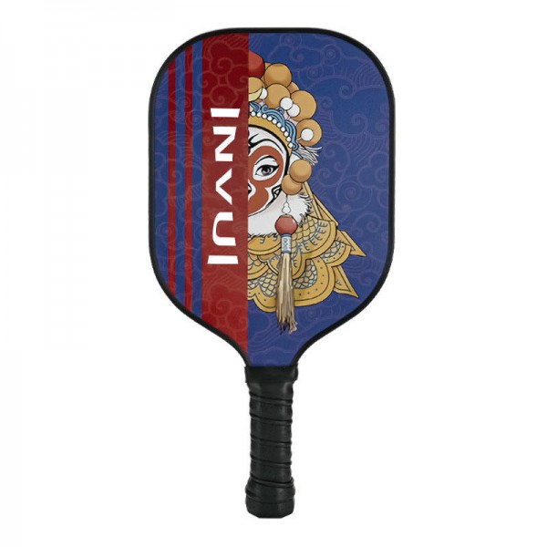 High-Quality Edgeless 13mm Pickleball Paddle with Custom Logo – Fiberglass & PP Honeycomb Core, Chinese Peking Opera Style, for Training