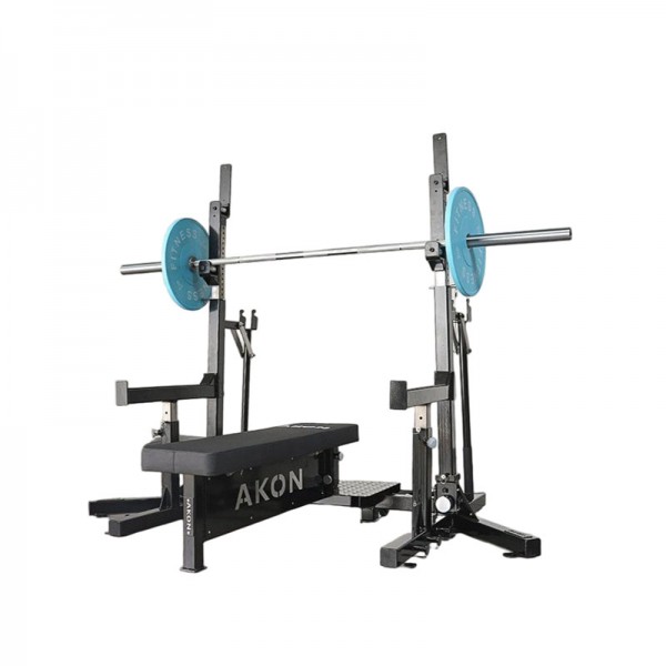 Commercial Multi-Functional Fitness Equipment Rack – Electric Weightlifting Squat Competition Press Integrated Horizontal Press with Safety Steel