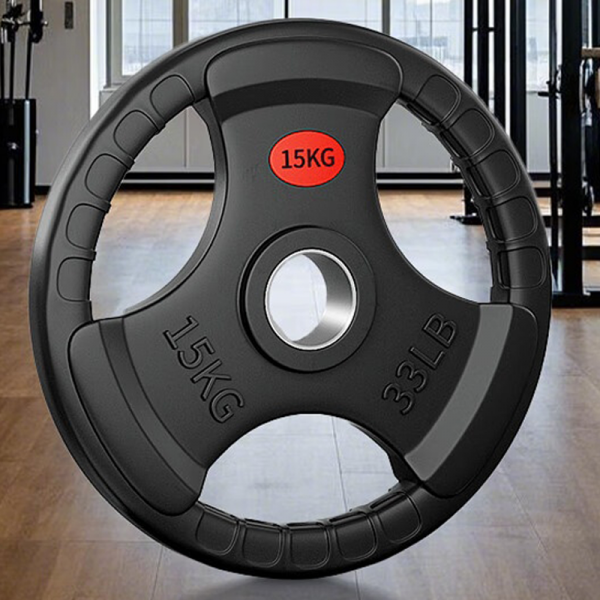 Household Eco-Friendly Rubber-Coated Barbell Plates, Used as Weight Plates for Fitness Equipment