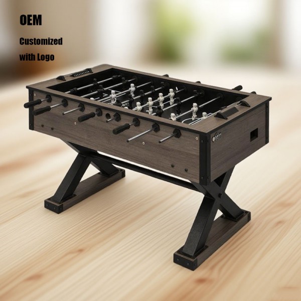 2025 New Model 1.45m Indoor/Outdoor Entertainment Table Football Table with Standard 8-Rod Design, MDF Material and Equipped with Balls