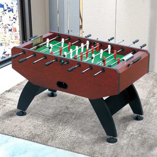 French-Style 55-Inch Indoor Professional Wooden Foosball Table: Children's Tabletop Foosball Game Table with Adjustable Legs