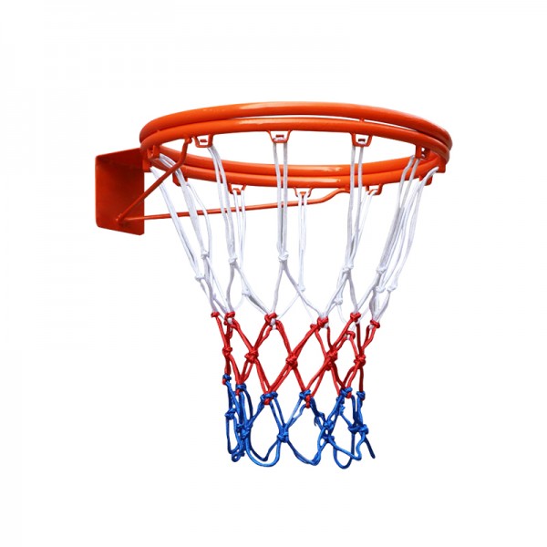 Heavy-Duty Pure White Reinforced Polyester Basketball Net, Suitable for Outdoor/Indoor Use, Compatible with 12-Ring Basketball Accessories