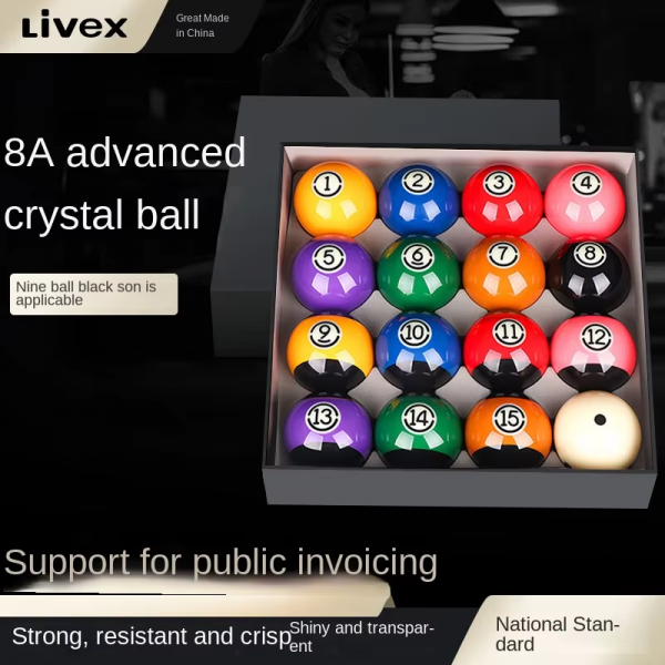 OEM Hard Resin Billiard Balls – Suitable for Snooker Competition & Training, Sold in Sets of 16