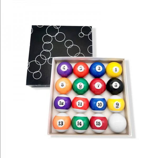 American - style Table, Chinese Eight - Ball Standard Practice Billiard Balls, Made of Resin Material, Large - sized, 57.2mm