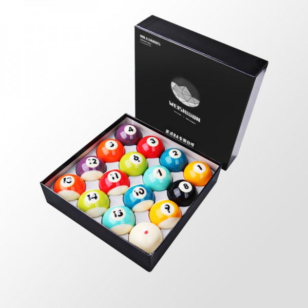 Custom Professional-Grade 57.2mm Grade A Phenolic Resin Billiard Balls with Full Case for Billiards