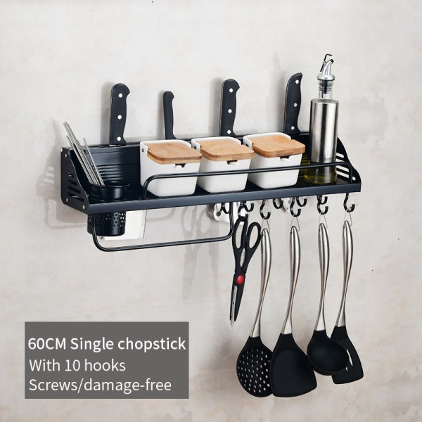 Wall mounted Shelf  with 1 Utensils holder 50cm